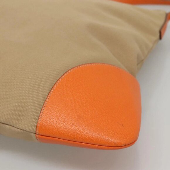 PRADA Tote Bag Canvas Beige Silver Auth 117799 - Picture 12 of 16